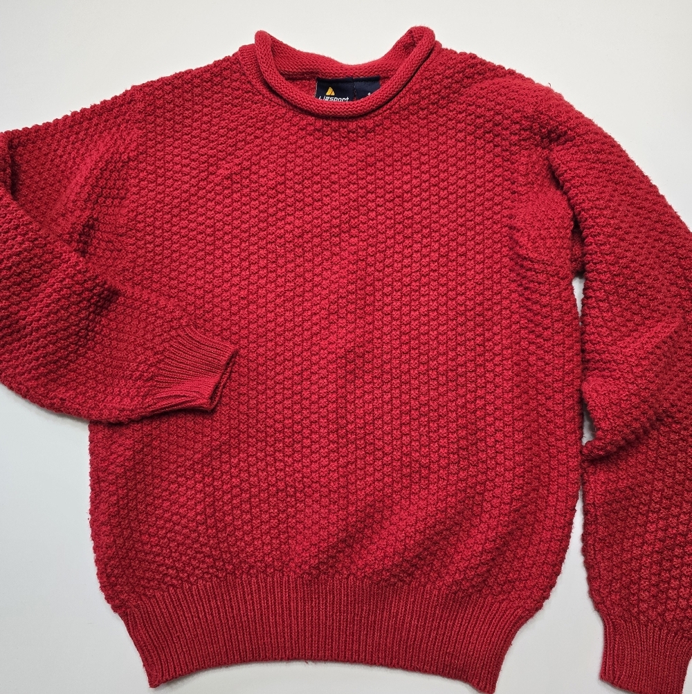 Liz Sport Beautiful Red Textured soft Red Ladies Sweater
